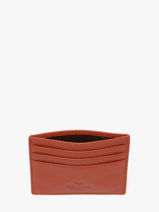Card Holder Leather Yves renard Orange foulonne 232-vue-porte