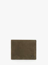 Wallet Leather Yves renard Green nubuck 2608