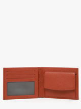 Wallet Leather Yves renard Orange foulonne 2307-vue-porte