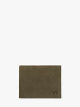Wallet Leather Yves renard Green nubuck 2607