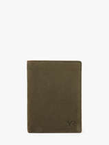Wallet Nubuck Leather Yves renard Green nubuck 26419