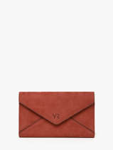 Wallet Leather Yves renard Orange nubuck 26839