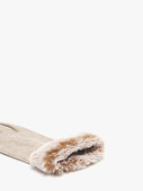 Gloves Isotoner Beige women gloves 85358-vue-porte