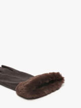 Gants Isotoner Marron women gloves 85358-vue-porte