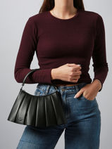 Shoulder Bag Lenglen Leather Lacoste Black lenglen NU5011DP-vue-porte