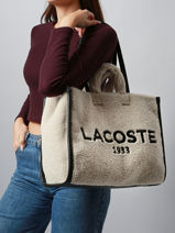 Sac Port paule Heritage Lacoste Beige heritage NU5117HX-vue-porte