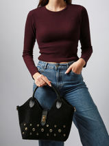 Sac � Main Velvet Studs Milano Noir velvet studs VS25092-vue-porte