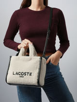 Satchel Heritage Lacoste Brown heritage NF5116HX-vue-porte