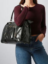A4 Size Shoulder Bag Format A4 Gallantry Black format a4 5B-vue-porte