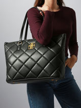 Quilted June Shoulder Bag Laurent david Black ld bags 887-vue-porte