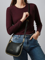 Shoulder Bag Studs Laurent david Black ld bags 977-vue-porte