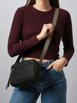 Shoulder Bag Cumulus Recycled Nylon Aube Black cumulus 101CS01-vue-porte