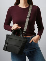 Ccrossbody Satchel Cumulus Recycled Nylon Aube Black cumulus 101CS04-vue-porte