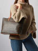 Sac Port paule Regina Re Valentino Marron regina re VBS9IS01-vue-porte