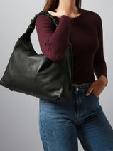 Sac Port paule Leather Cuir Biba Noir leather KIB1L-vue-porte