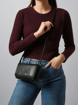 Shoulder Bag Bold Monogram Calvin klein jeans Black bold monogram 4F1027G-vue-porte