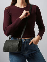 Shoulder Bag Heritage Leather Biba Black heritage BT33-vue-porte