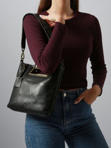 Sac Bandouli�re Heritage Cuir Biba Noir heritage CAP3L-vue-porte