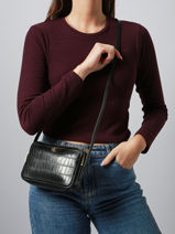Sac Bandoulire Croc Embossed Mono Calvin klein jeans Noir croc embossed mono 4F3285G-vue-porte