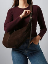 Shoulder Bag Velvet Caviar Milano Brown velvet caviar VC25091-vue-porte
