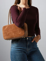 Sac Port� �paule Velvet Caviar Cuir Milano Marron velvet caviar VC25093-vue-porte
