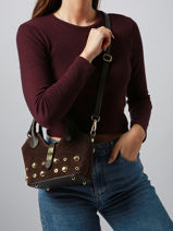 Sac Port Main Velvet Studs Milano Marron velvet studs VS25091-vue-porte