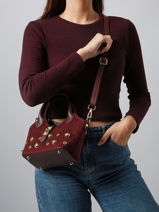 Satchel Velvet Studs Milano Red velvet studs VS25091-vue-porte