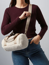 Sac Port� Main Sherpa David jones Beige sherpa CM7734-vue-porte