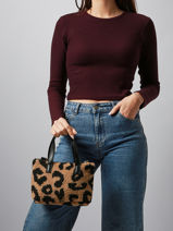 Sac Port Main Polaire Miniprix Marron polaire S030-vue-porte