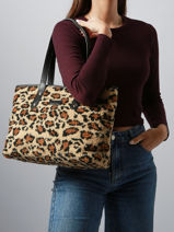 Sac Port� �paule Polaire Miniprix Beige polaire S031-vue-porte