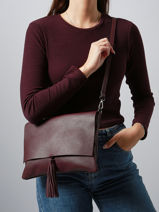 Shoulder Bag Caviar Leather Milano Red caviar CA21062-vue-porte