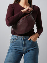 Sac Banane Caviar Cuir Milano Rouge caviar CA21123-vue-porte