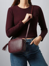 Crossbody Bag Caviar Leather Milano Red caviar CA2006N-vue-porte