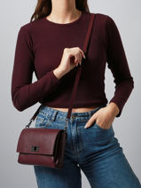 Sac Bandoulire Caviar Cuir Milano Rouge caviar CA24061-vue-porte