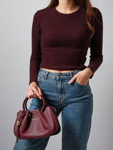 Sac Bandoulire Gretel Ted lapidus Violet gretel TLAU8923-vue-porte