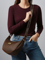 Sac Bandoulire Jamie Nylon Ted lapidus Marron jamie DU43503-vue-porte