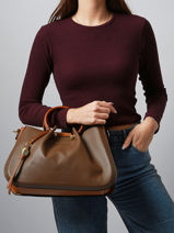 Shopping Bag Gretel Ted lapidus Brown gretel TLAU8924-vue-porte