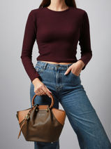 Shoulder Bag Gretel Ted lapidus Brown gretel TLAU8931-vue-porte