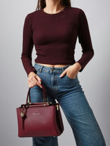 Small Azalie Satchel Ted lapidus Violet azalie TLHF9583-vue-porte