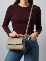 Crossbody Bag Champs Elysee Leather Lacoste Beige champs elysee NF5099PH-vue-porte