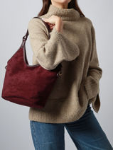 Shoulder Bag Velvet Soft Miniprix Violet velvet soft 27591-vue-porte