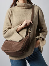 Sac Bandouli�re Velvet Soft Miniprix Marron velvet soft 27592-vue-porte