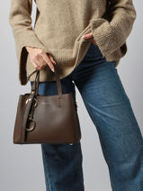 Satchel Grained Miniprix Brown grained R1710-vue-porte