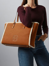 Sac Port paule Brit Laurent david Marron ld bags 988-vue-porte