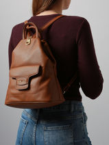 Sac  Dos Timeless Laurent david Marron ld bags 10-vue-porte