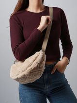 Sac Bandouli�re Gloria Laurent david Beige ld bags 968-vue-porte