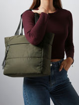 Shoulder Bag Cumulus Recycled Nylon Aube Green cumulus 101CS03-vue-porte