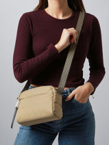 Shoulder Bag Cumulus Recycled Nylon Aube Beige cumulus 101CS01-vue-porte