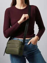Shoulder Bag Cumulus Recycled Nylon Aube Green cumulus 101CS01-vue-porte