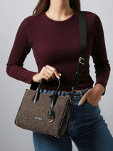 Satchel Sherpa David jones Black sherpa CM7667-vue-porte